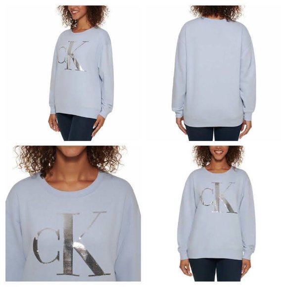 BLUE‎ Calvin Klein Jeans Ladies' Sequin Pullover - Picture 1 of 5